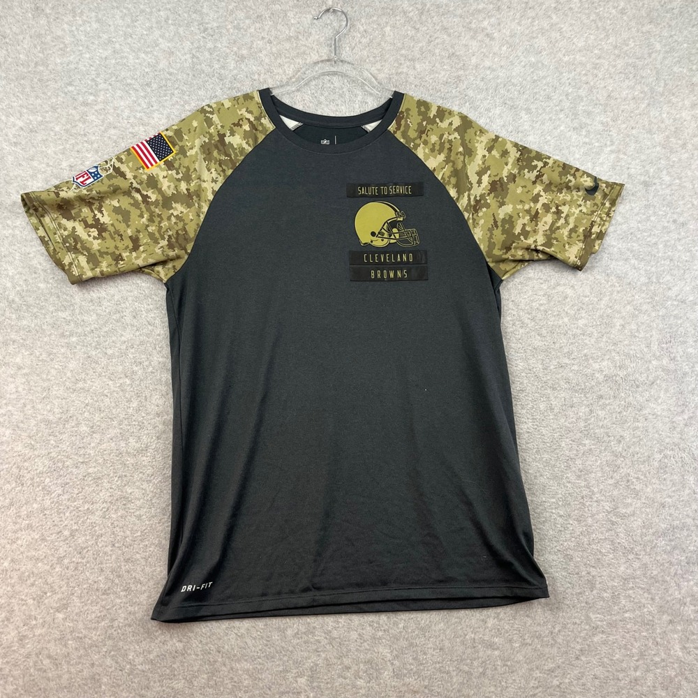 Cleveland‎ Browns Salute to Service T-shirt Mens M Dri-FIT Nike Short Sleeve